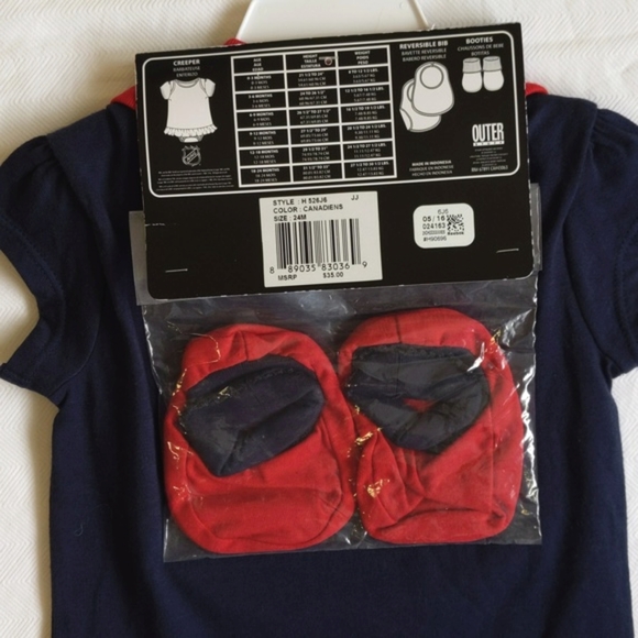 NEW reebok 3 piece creeper set NHL montreal canadiens 24 months baby girl - Picture 6 of 9